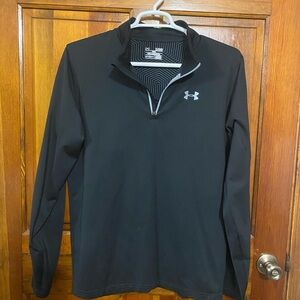 Under Armour Black and Gray ColdGear Fitted Shirt